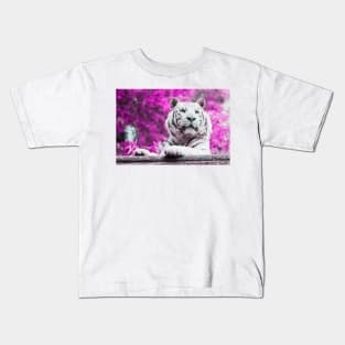 White Tiger (Color Pop) Kids T-Shirt